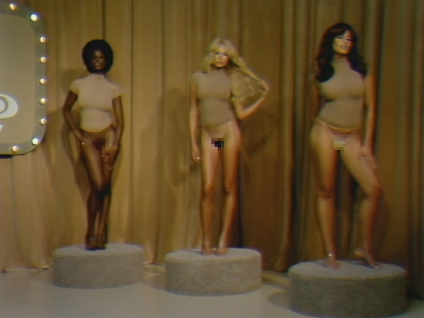 Models wear SKIMS' new faux bush panties.