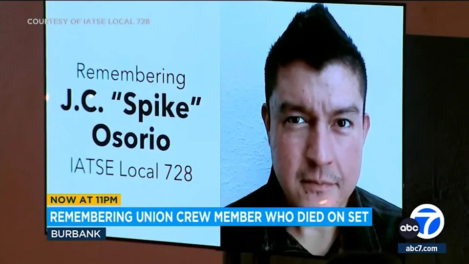 Memorial tribute to J.C. "Spike" Osorio, IATSE Local 728 member, reporting his death. News by ABC7, Burbank