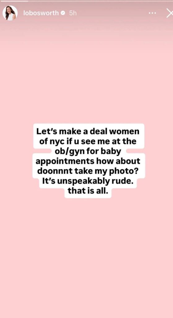Lo Bosworth Calls Out Women for Taking Her Photo at the OBGYN Office "Let's make a deal women of nyc if u see me at the ob/gyn for baby appointments how about doonnt take my photo? It's unspeakably rude. that is all”