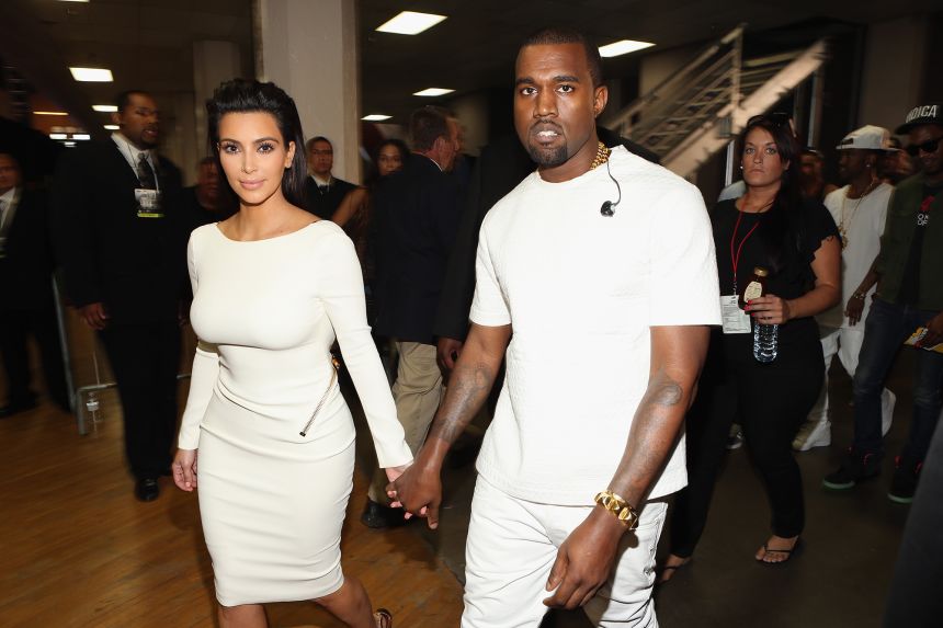 Kardashian (left) and West (right) pictured together in July 2012.