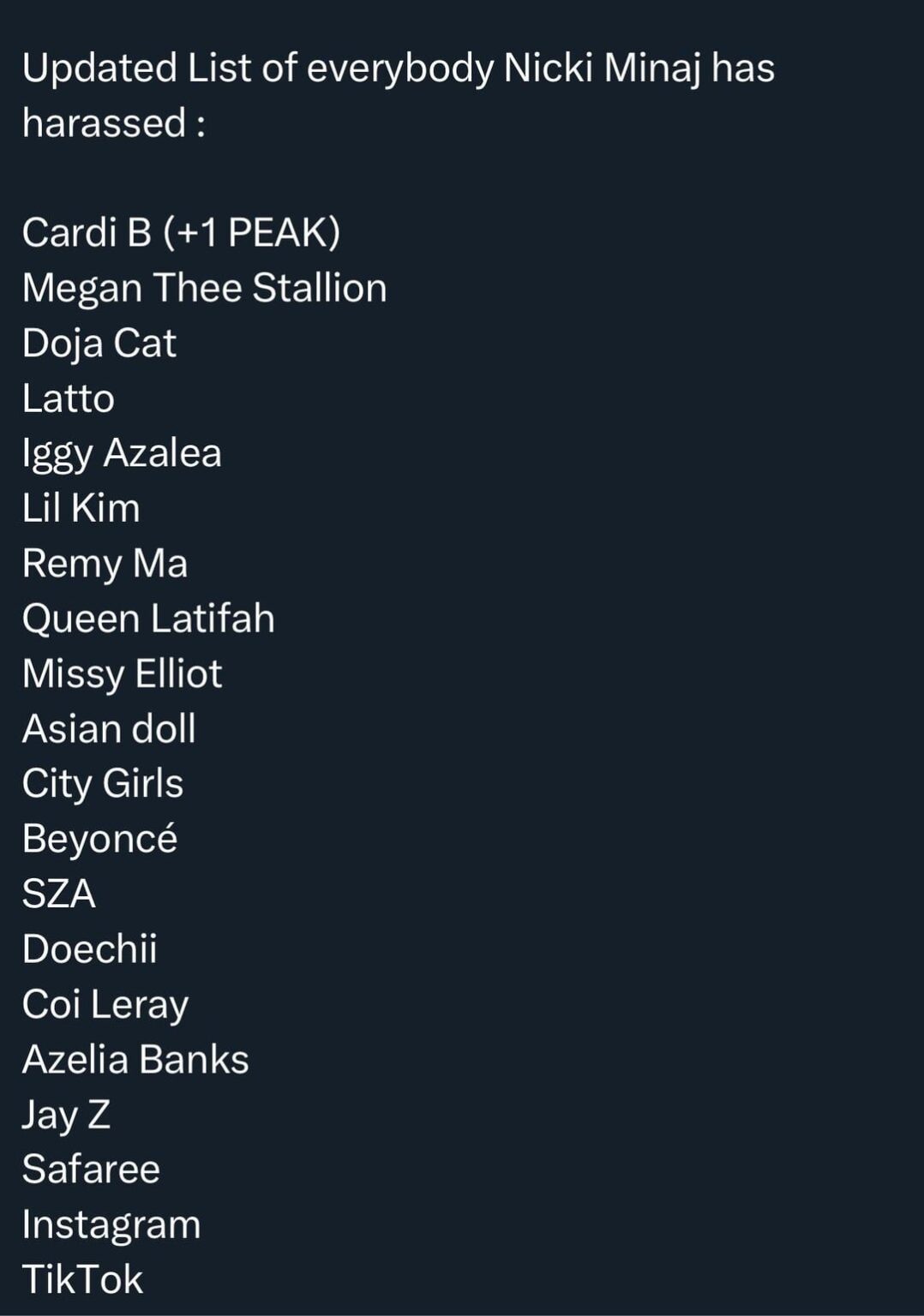 An updated list of everyone Nicki Minaj has had beef with