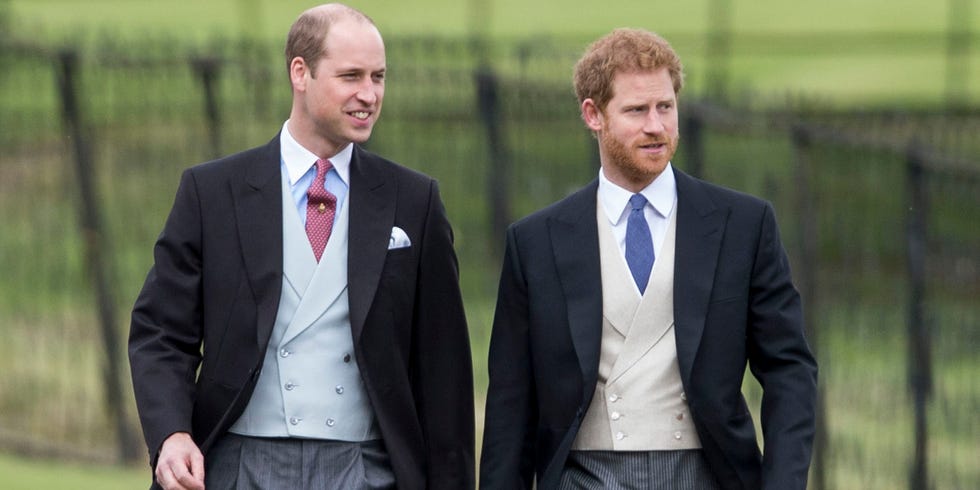prince harry and prince william at a wedding