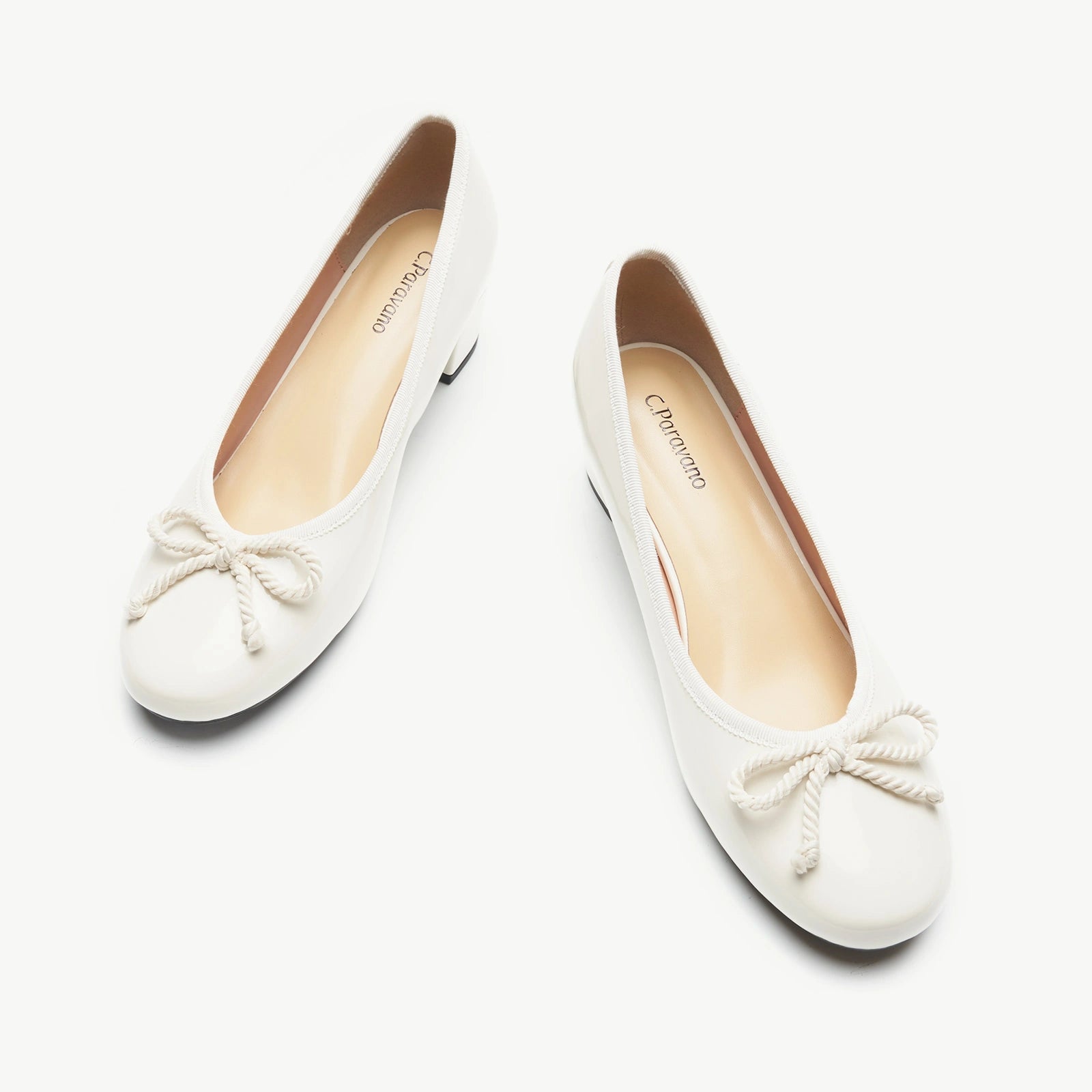 Bow Knotted Ballet Block Heels (lacy)