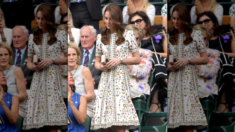 Kate Middleton shows up to the 2016 Wimbledon Men's final match in an Alexander McQueen dress