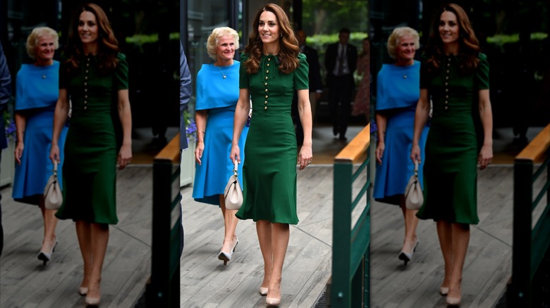 Kate Wimbledon attends the 2019 Wimbledon games in a custom Dolce & Gabbana dress
