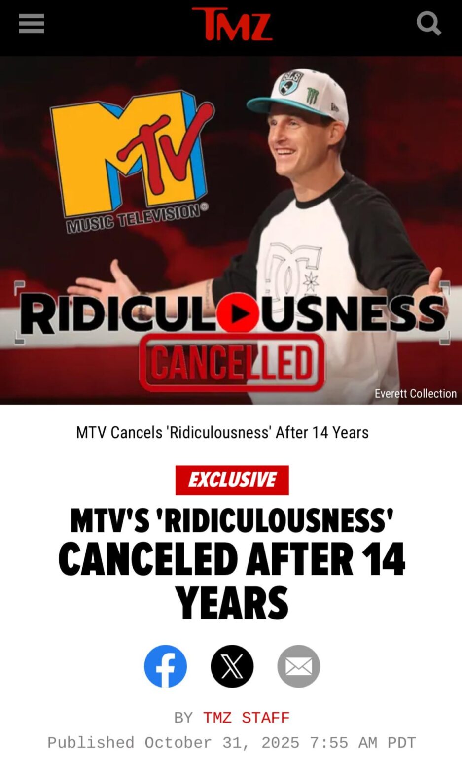 MTV’s Ridiculousness canceled after 14 years