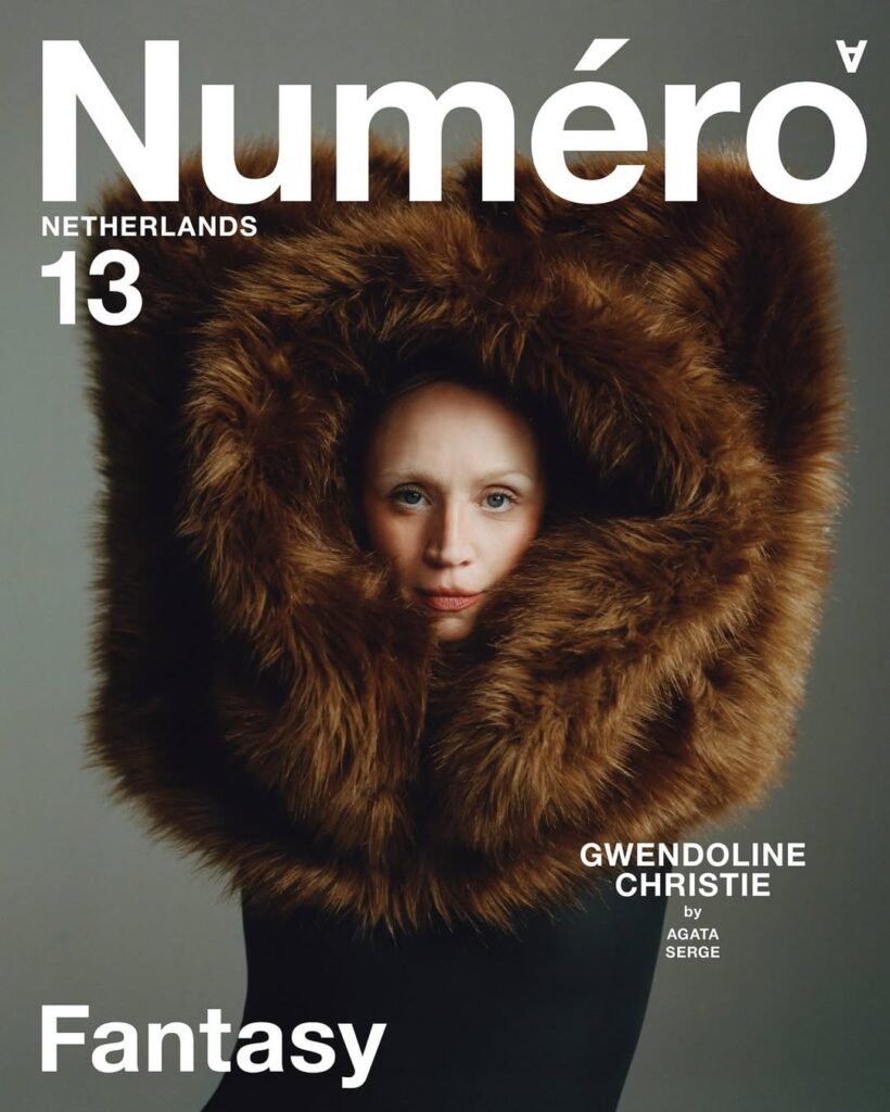 Gwendoline Christie covers the Fantasy Issue for Numéro Netherlands. Photographed by Agata Serge & styled by Carolina Orrico.