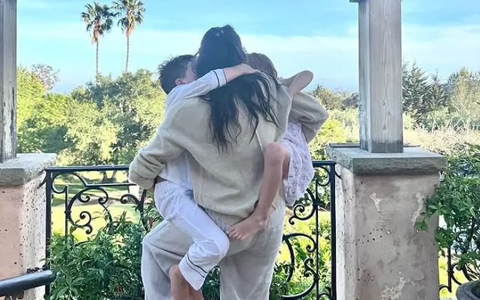 Meghan Markle with her two children, Archie and Lilbet.