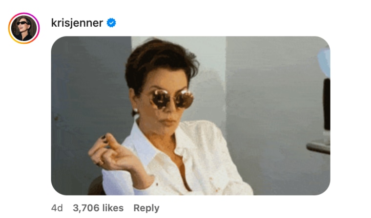 Kris Jenner's comment on Kim Kardashian's photo with her new pixie cut.