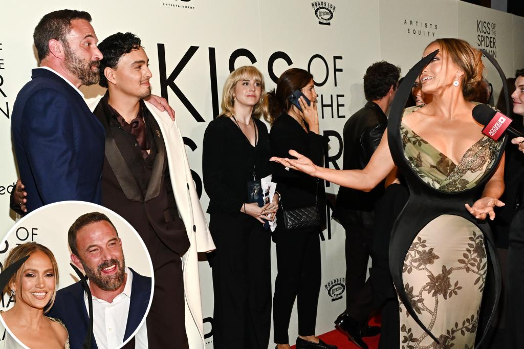 Watch Jennifer Lopez, Ben Affleck spot each other at ‘Kiss of the Spider Woman’ premiere Watch Jennifer Lopez, Ben Affleck spot each other at 'Kiss of the Spider Woman' premiere