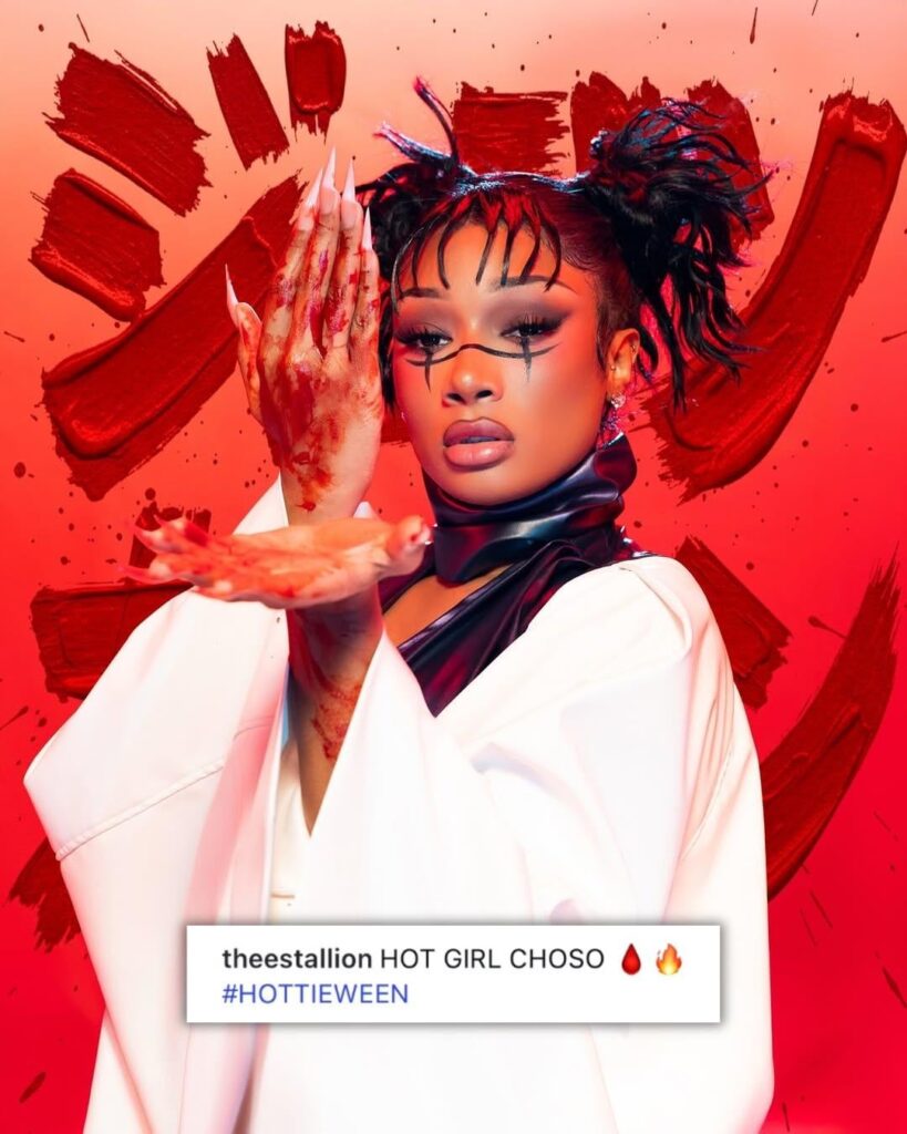 Megan Thee Stallion dressed as Choso from ‘Jujutsu Kaisen’ for Hottieween 2025.