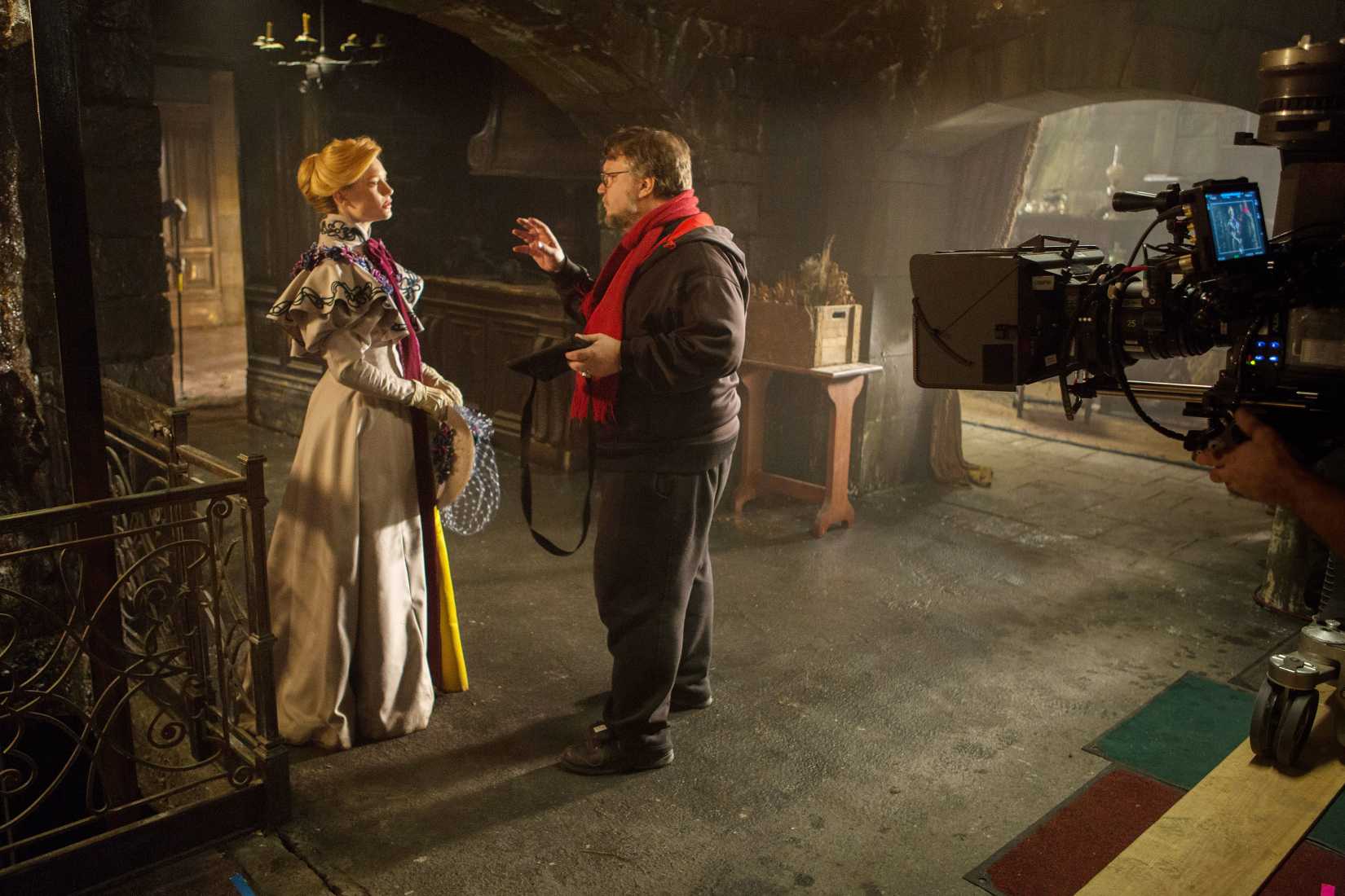 Guillermo Del Toro on the set of Crimson Peak
