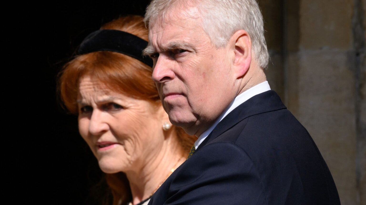 Why Does Sarah Ferguson Still Support Prince Andrew Choices? Sarah Ferguson has red hair and stands next to ex-husband Prince Andrew