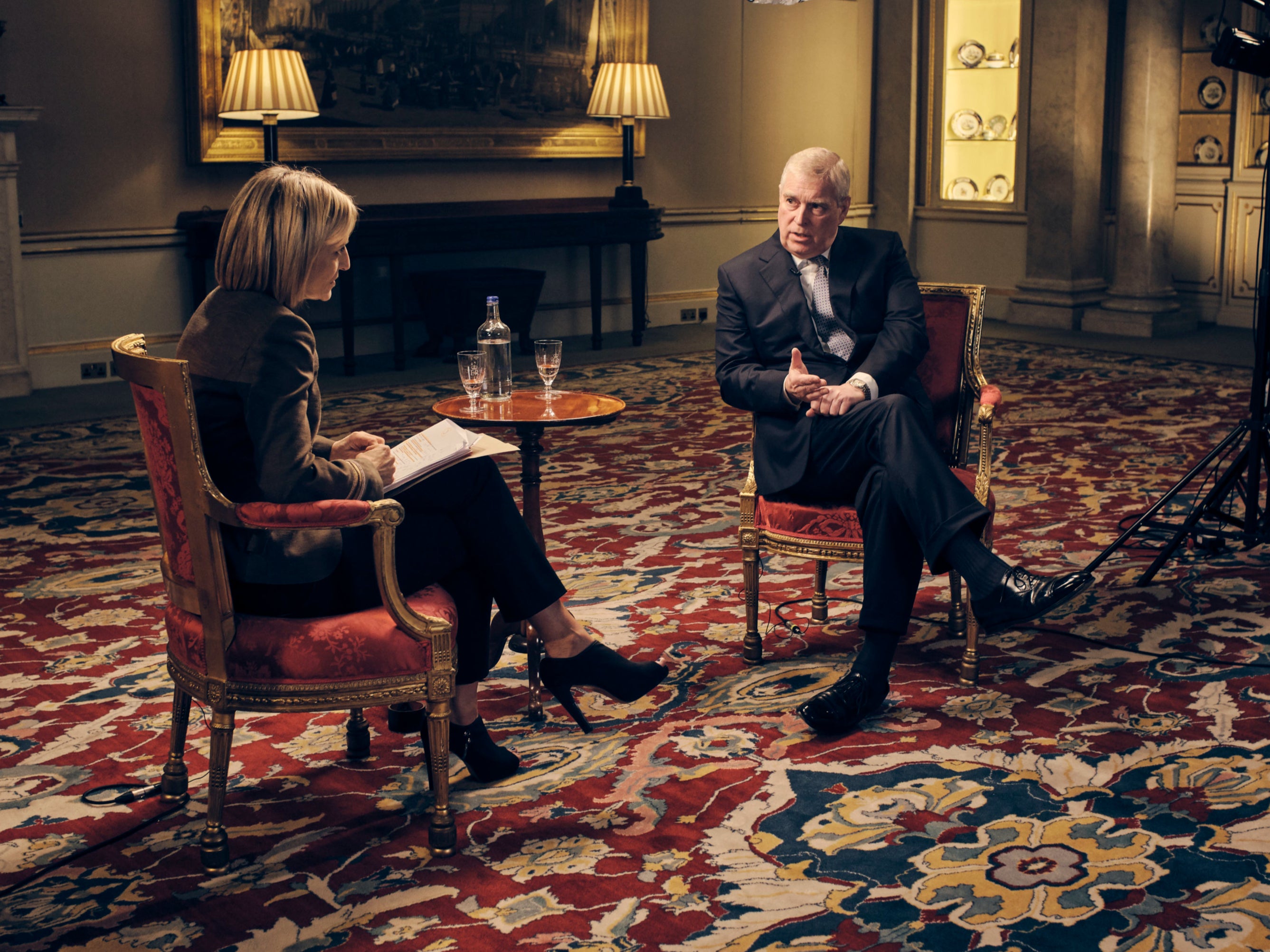 The Duke of York speaking about his links to Epstein in an interview with Emily Maitlis on BBC ‘Newsnight’