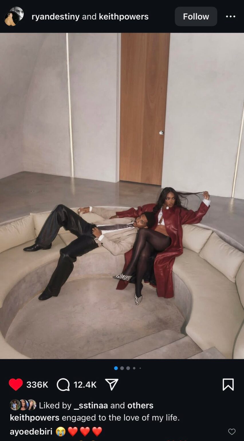 Keith Powers and Ryan Destiny are engaged!
