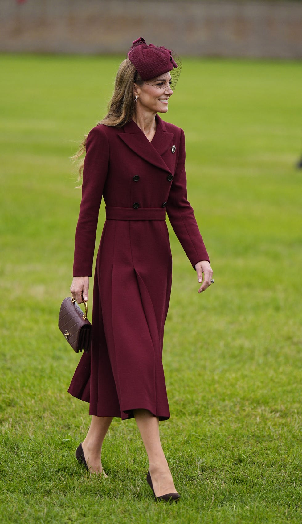 britains catherine, princess of wales, greets their guests on the windsor estate, in windsor, on september 17, 2025, at the start of a second state visit of us president donald trump. (photo by aaron chown / pool / afp) (photo by aaron chown/pool/afp via getty images)