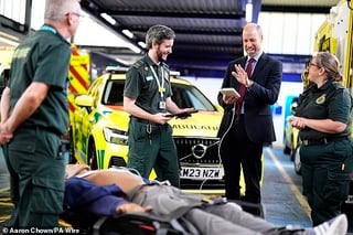 Prince William visited the London Ambulance Service to commemorate its 60th anniversary