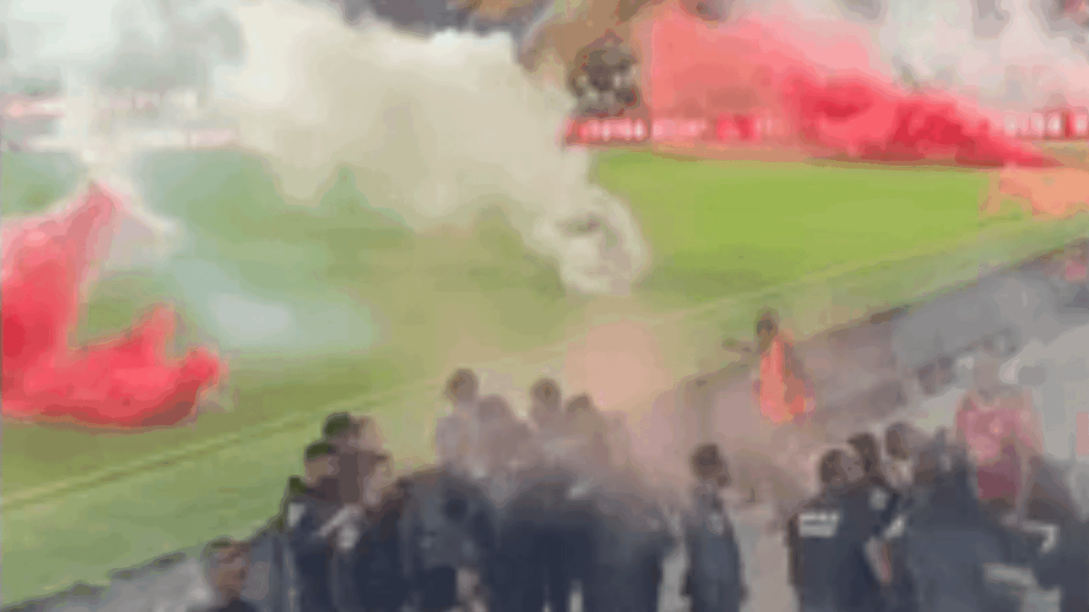 Maccabi Tel Aviv football match cancelled in Israel after riots broke out in and around the stadium, just days after UK politicians complained that their fans weren’t allowed to attend upcoming matches in the UK Maccabi Tel Aviv football match cancelled in Israel after riots broke out in and around the stadium, just days after UK politicians complained that their fans weren't allowed to attend upcoming matches in the UK