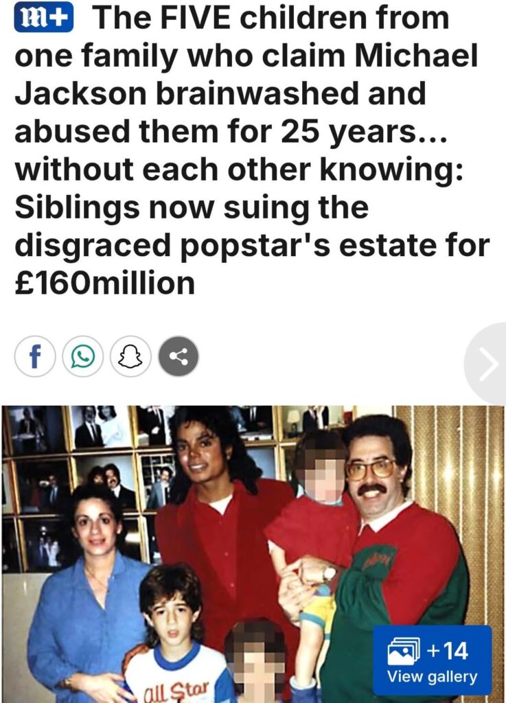 Five children from one family claim Michael Jackson brainwashed and abused them for 25 years without each other knowing