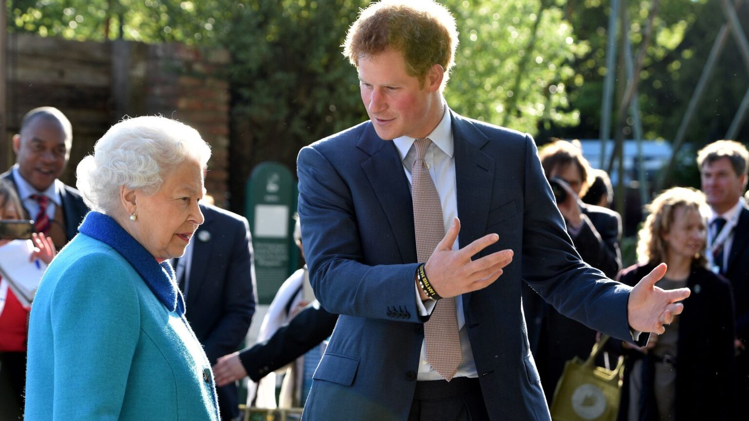 Prince Harry Feared Belittling Queen Elizabeth With Request Queen Elizabeth II and Prince Harry attend at the annual Chelsea Flower show at Royal Hospital Chelsea on May 18, 2015