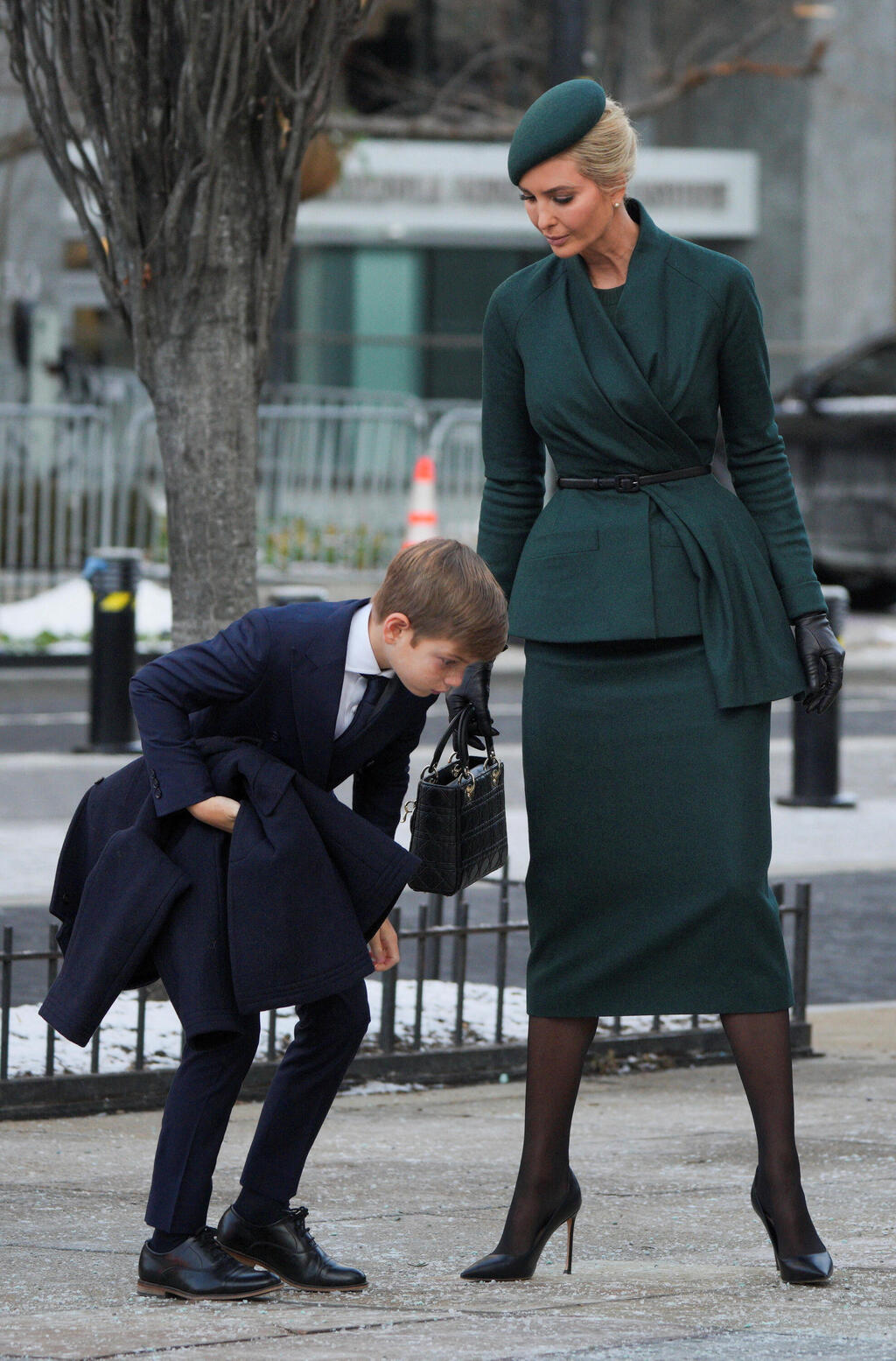 Ivanka arrives at her father's presidential inauguration in 2025 (Photo: REUTERS/Jeenah Moon) איוונקה טראמפ מגיעה לכנסייה לקראת טקס ההשבעה של אביה לנשיא ארצות הברית, 2025