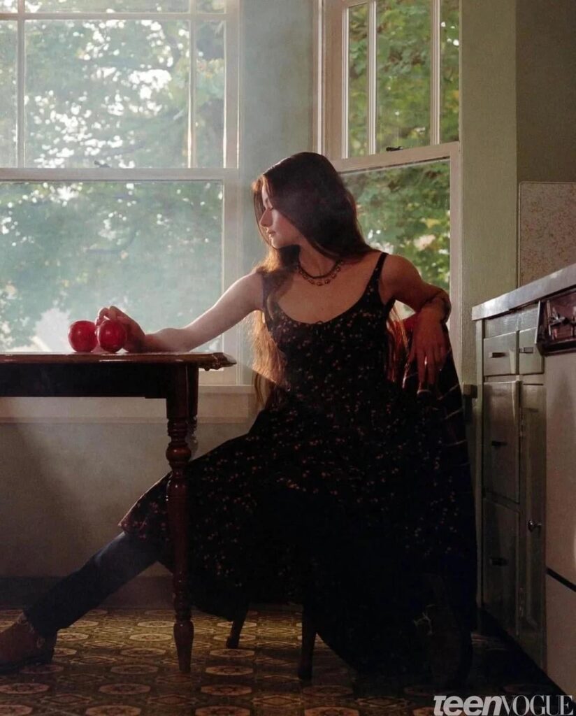 Mackenzie Foy, who played Renesmee Cullen in The Twilight Saga: Breaking Dawn – Part 2, photographed at the Swan house for Teen Vogue