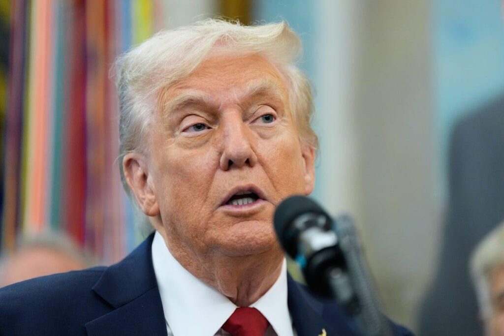 Trump’s approval rating down to 40% with a majority of Americans also opposing troop deployments, new poll shows.