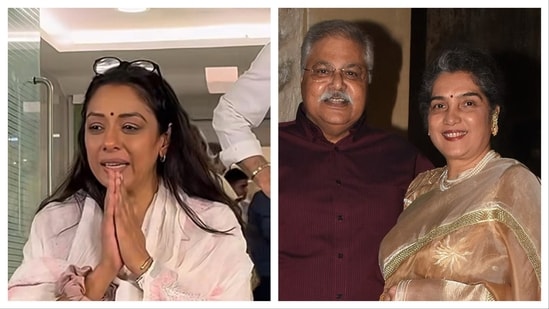 Rupali Ganguly was seen urging photographers to lower their cameras when Madhu Shah leaves the prayer meet. 