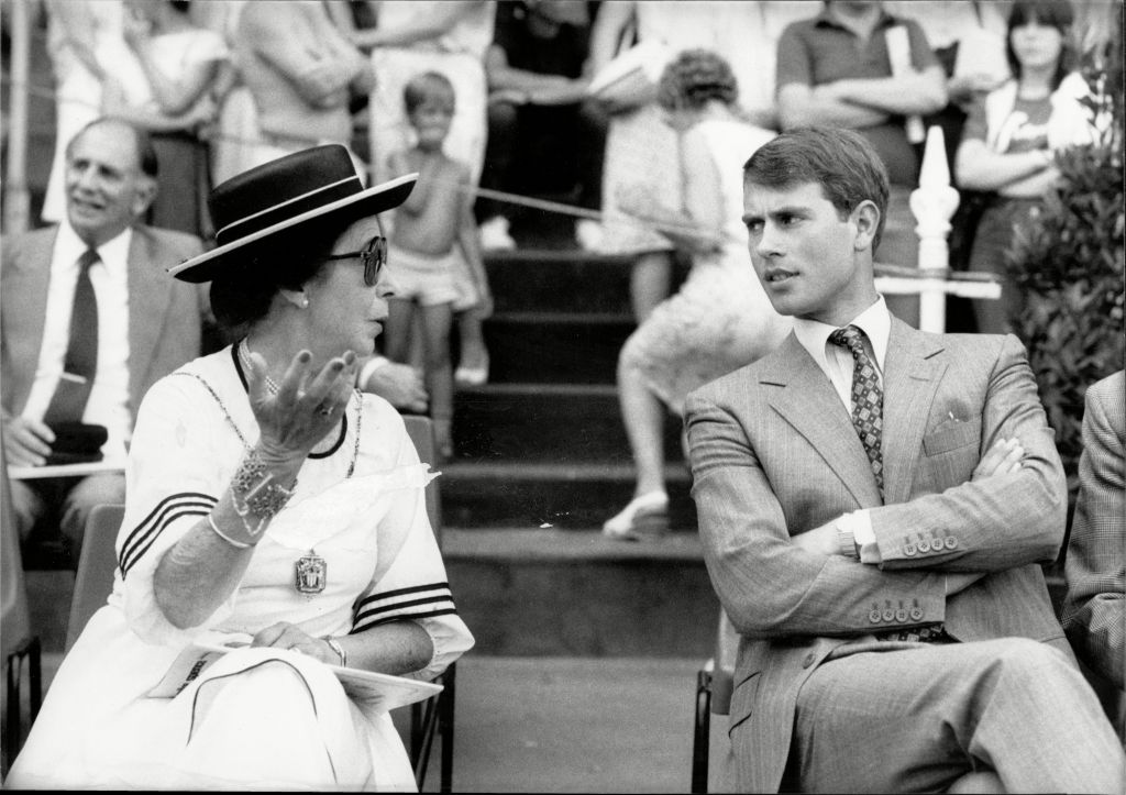 Prince Edward (earl Of Wessex) Talking To The New Mayoress Of Windsor Mrs Eira Robinson At Charity Fair