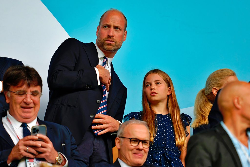 Prince William and Princess Charlotte at the Euros