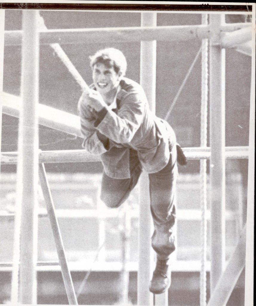 Prince Edward Earl Of Wessex Shinning Along The Rope At The Commando Assault Course