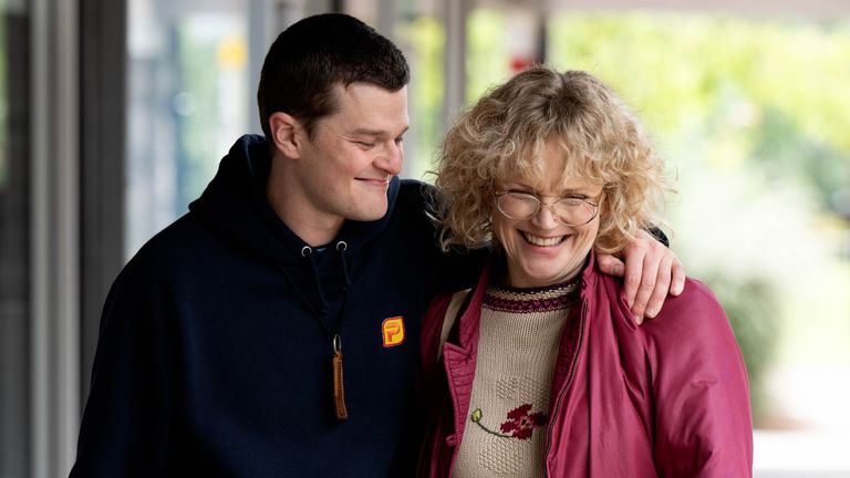 Aramayo with actress Maxine Peake. Pic: StudioCanal