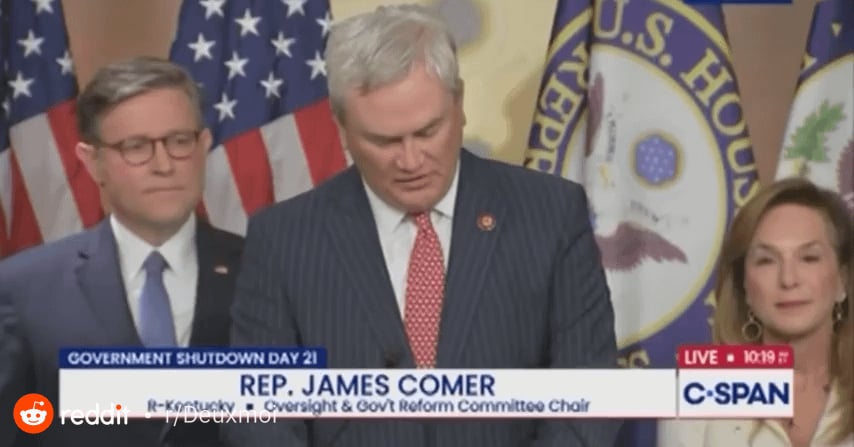 Comer: “The evidence we gathered does not implicate President Trump in any way. Reporting, survivors testimony, and official documents show that Bill Clinton had far closer ties to Epstein.”