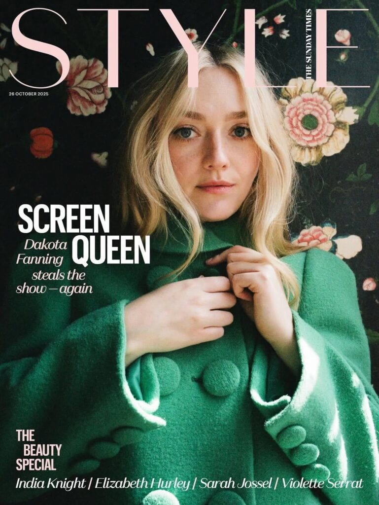Dakota Fanning covers this week’s issue of The Sunday Times Style. Photographed by Chantal Anderson & styled by Ashley Furnival.