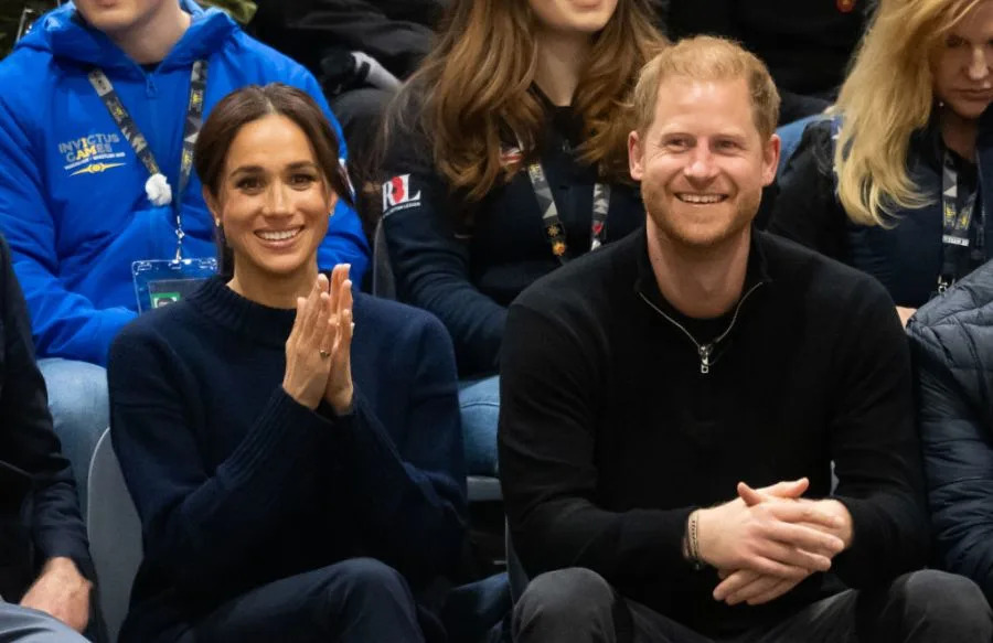 VANCOUVER, BRITISH COLUMBIA – FEBRUARY 09: Prince Harry, Duke of Sussex and Meghan, Duchess of Sussex attend the Wheelchair Basketball final between USA and Israel during day one of the 2025 Invictus Games at on February 09, 2025 in Vancouver, British Columbia. (Photo by Samir Hussein/WireImage)