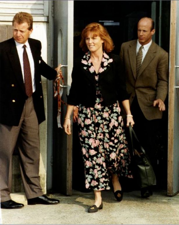 John Bryan and Sarah Ferguson pictured at Heathrow Airport