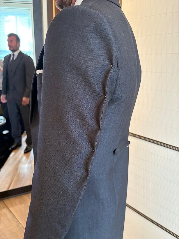 Victoria made her husband's suit for the big day
