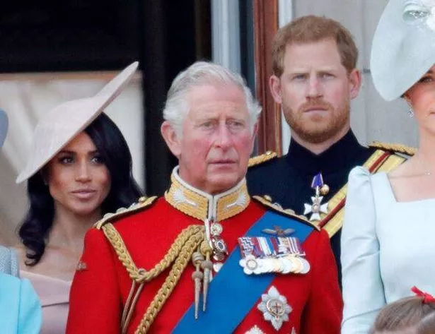 King Charles and the Sussexeson the balcony 
