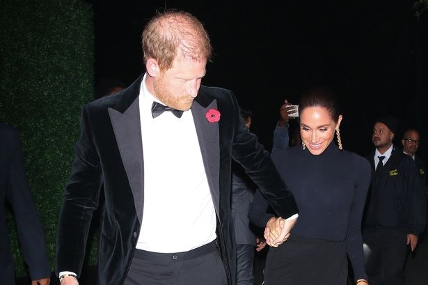 Prince Harry and Meghan Markle arrive at the party in Beverly Hills