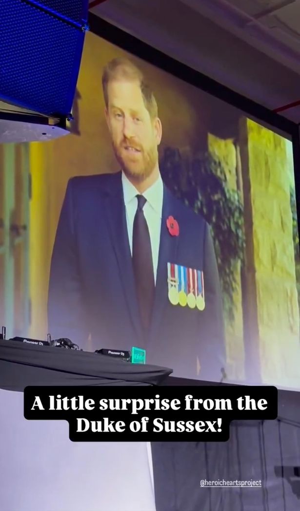 Prince Harry appeared via video at the event