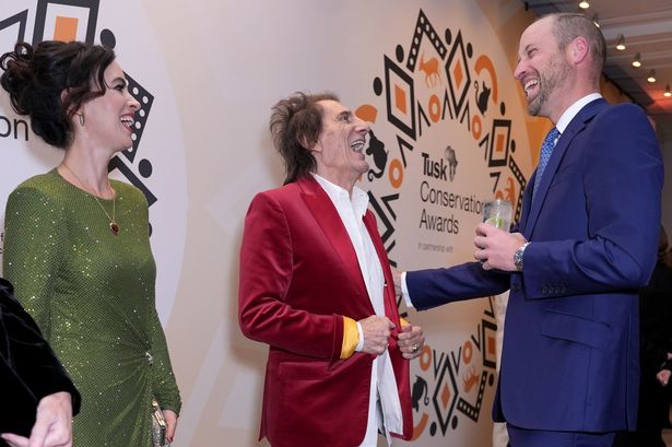 The Prince of Wales speaks to Ronnie Wood 