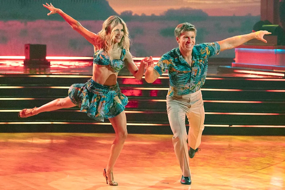 Eric McCandless/Disney via Getty Witney Carson (left) and Robert Irwin on 'DWTS'
