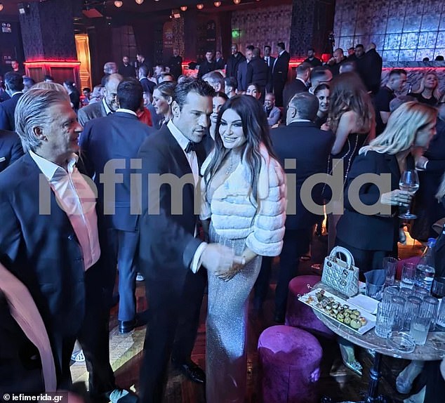 Once seated at her front-row table, the ambassador was personally welcomed by pop sensation Konstantinos Argyros, who serenaded the crowd with his biggest hits