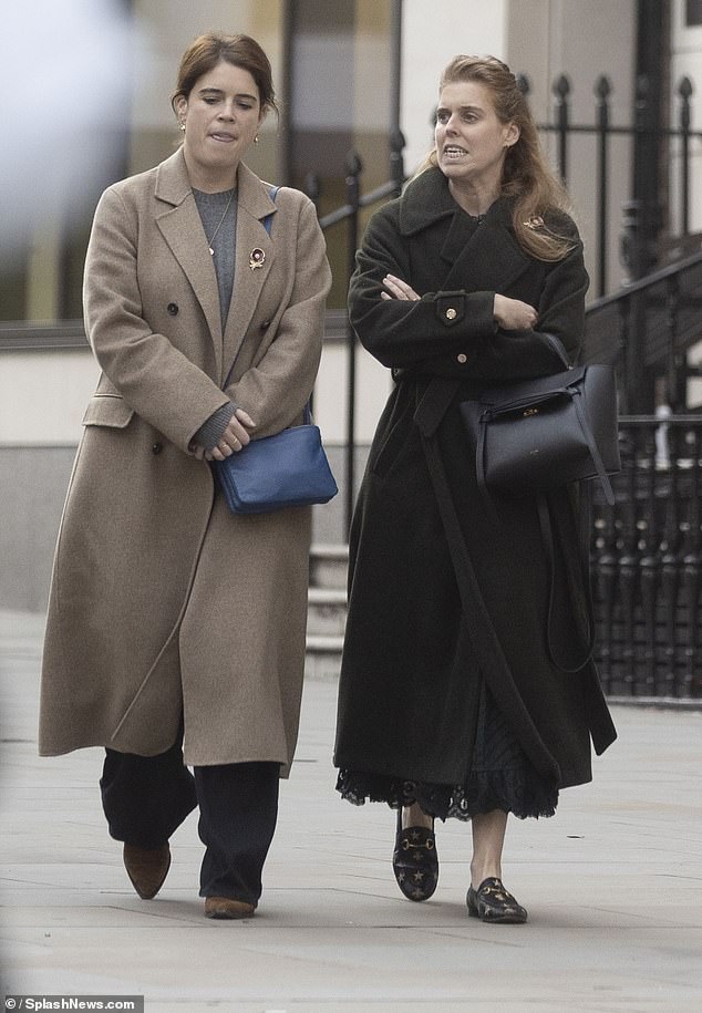 The sisters were spotted together in London around the time the King formally stripped their father Andrew of his titles and his HRH