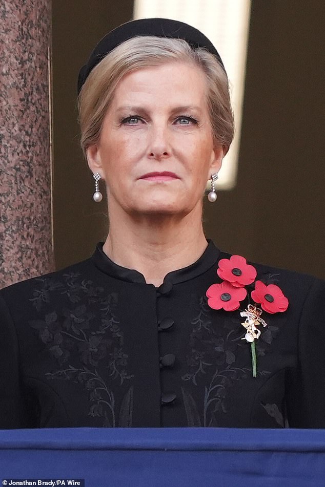 The Duchess of Edinburgh during the Remembrance Sunday service