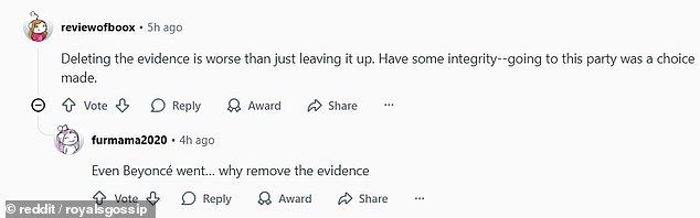 Commenters on Reddit were perplexed by the missing photos