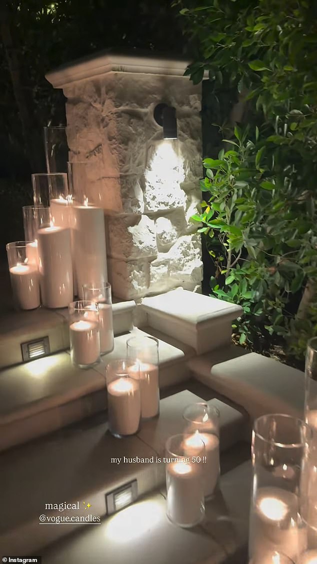 The eldest Kardashian sister, 46, pulled out all the stops as she threw her musician a lavish birthday gathering at their LA home