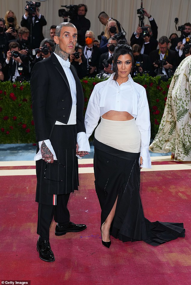 Travis and Kourtney are seen at the Met Gala in New York back in May 2022
