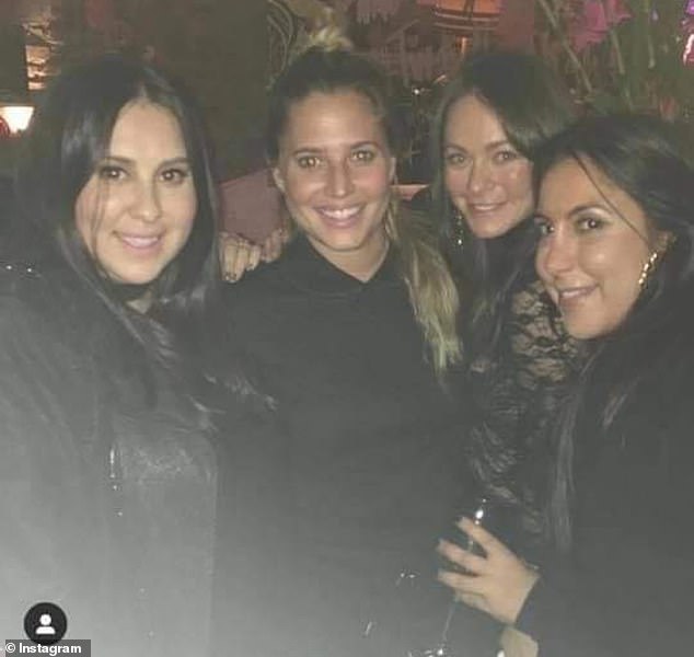 In a world exclusive, the Daily Mail can unmask Melissa Lovallo (pictured far right), a 50-year-old former Ralph Lauren executive, as the woman behind DeuxMoi. Lovallo launched the DeuxMoi as a website in 2013, alongside Meggie Kempner (pictured second from right).