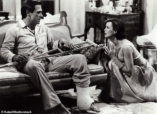 Lange with Jones in Cat On A Hot Tin Roof in 1984
